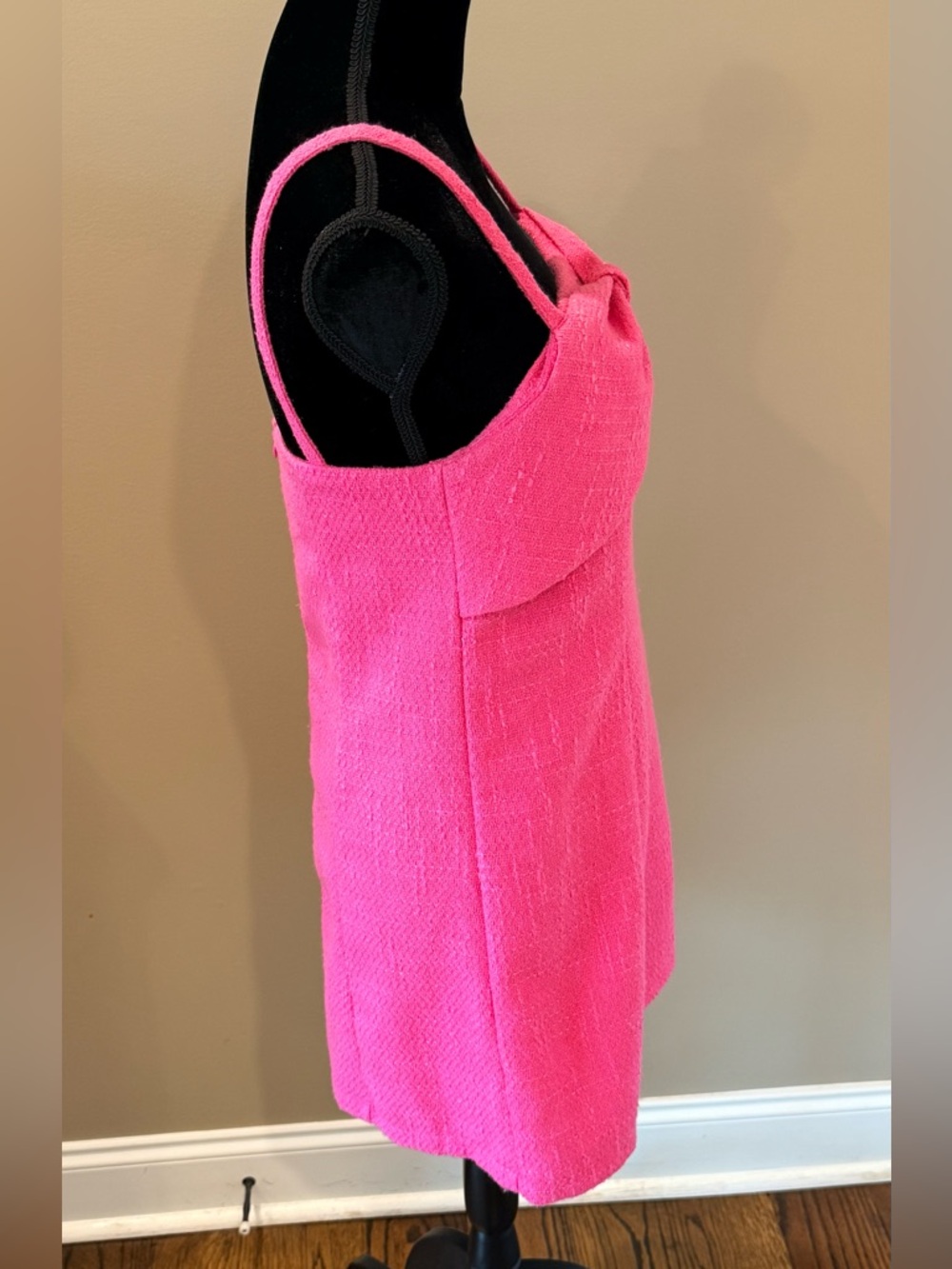 Women’s AQUA pink textured bow front dress- Size medium - Picture 6 of 10